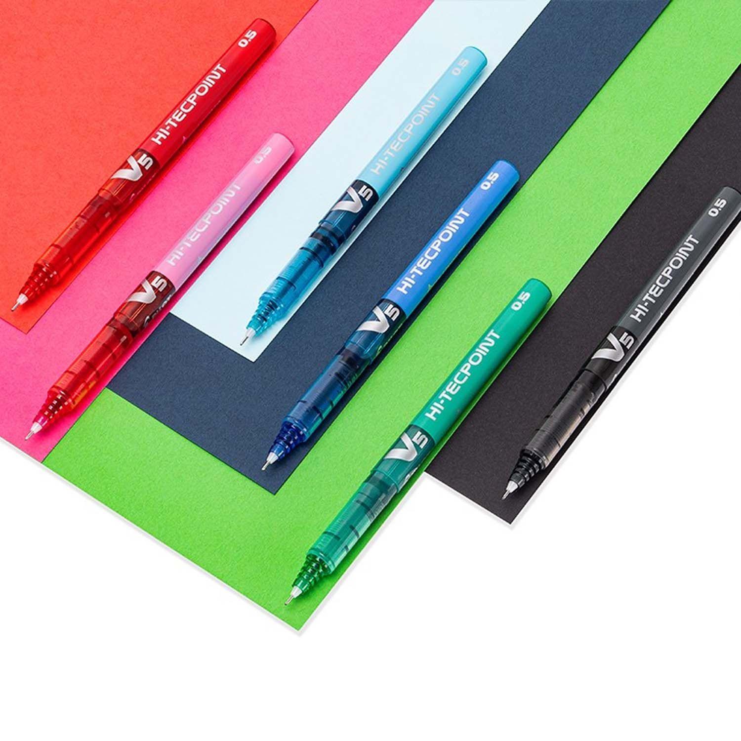Set Lápiz Tinta HI-TECPOINT Pilot BXV-502 0.5mm 6 Colores-2