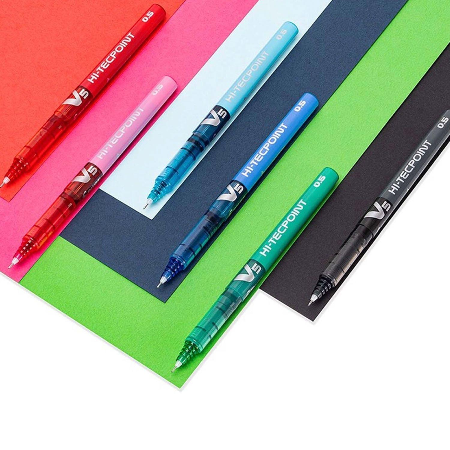 Set Lápiz Tinta HI-TECPOINT Pilot BXV-502 0.5mm 6 Colores-2