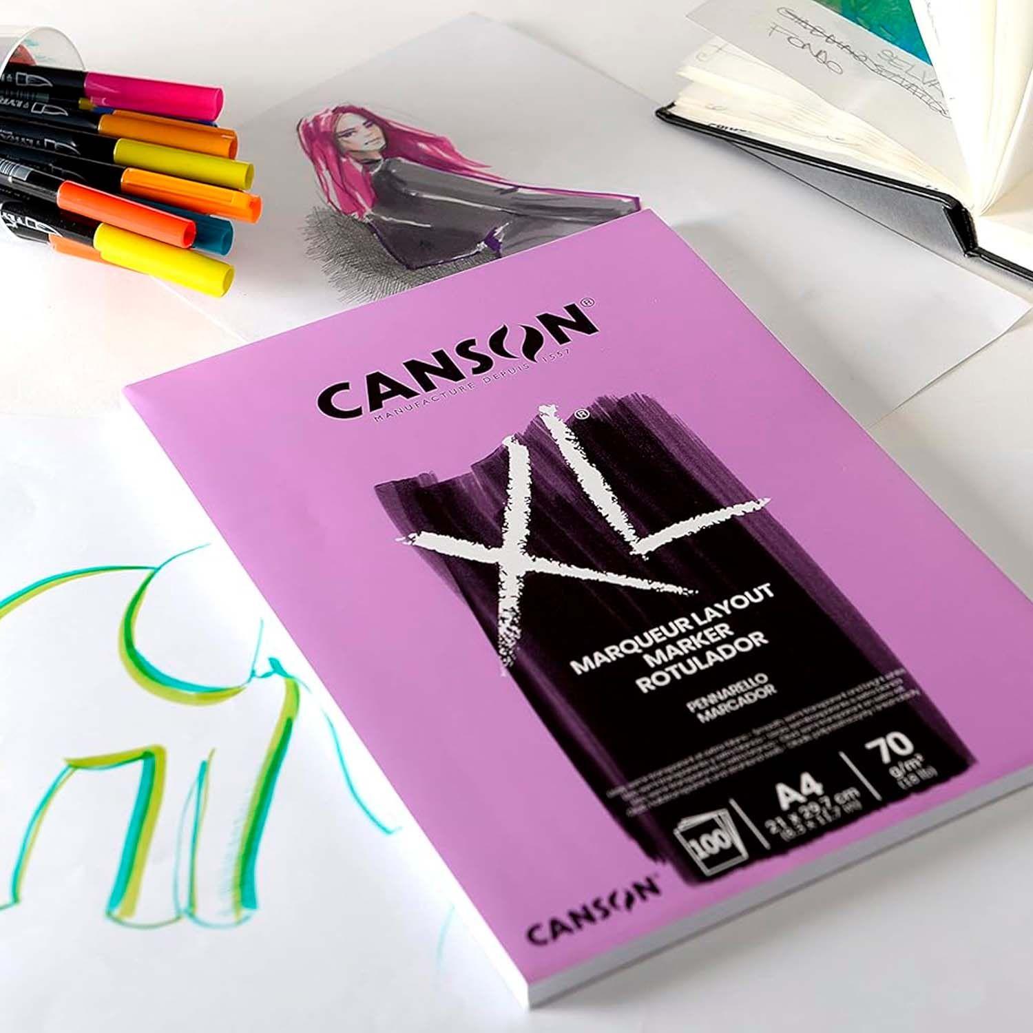 Block Canson XL Marker 70gr 100 hjs A4 (21x29.7cm)-2