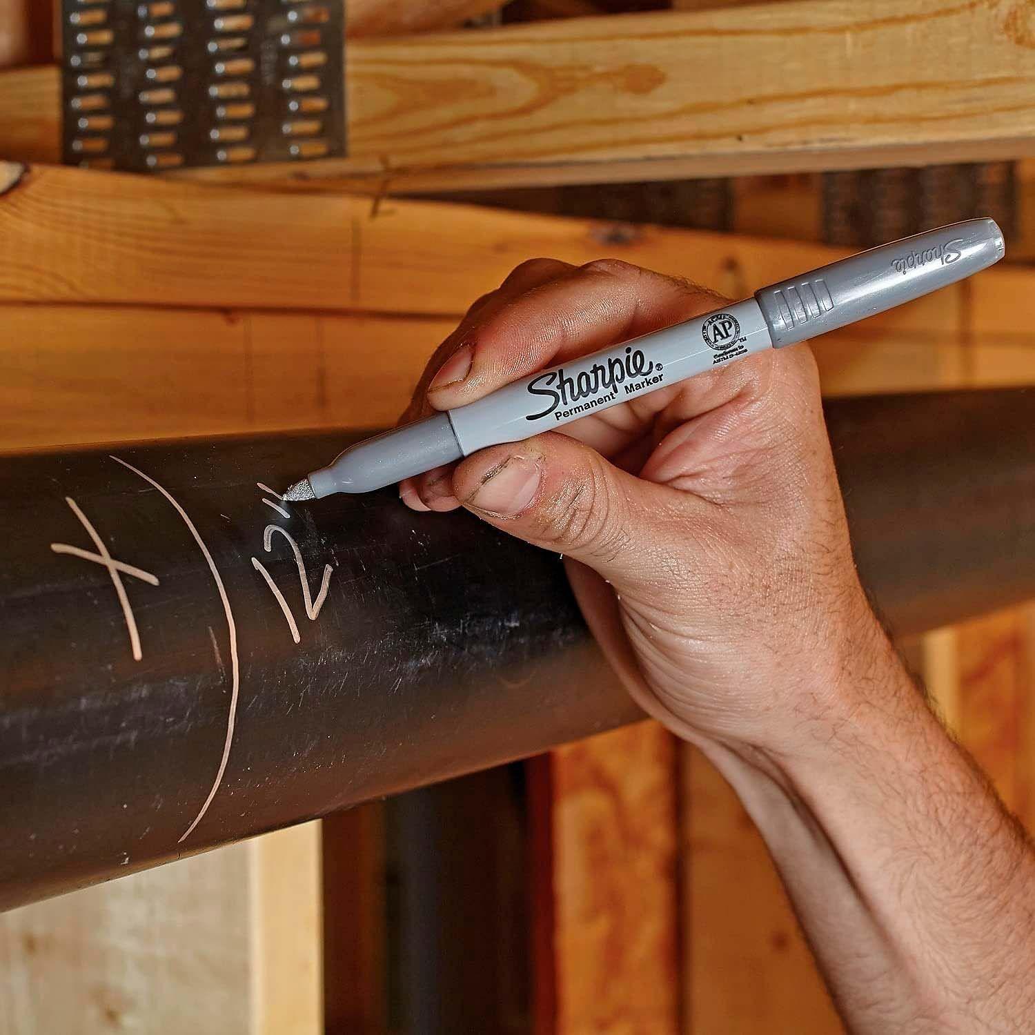 Marcadores Sharpie Punta Fina  Plata-2