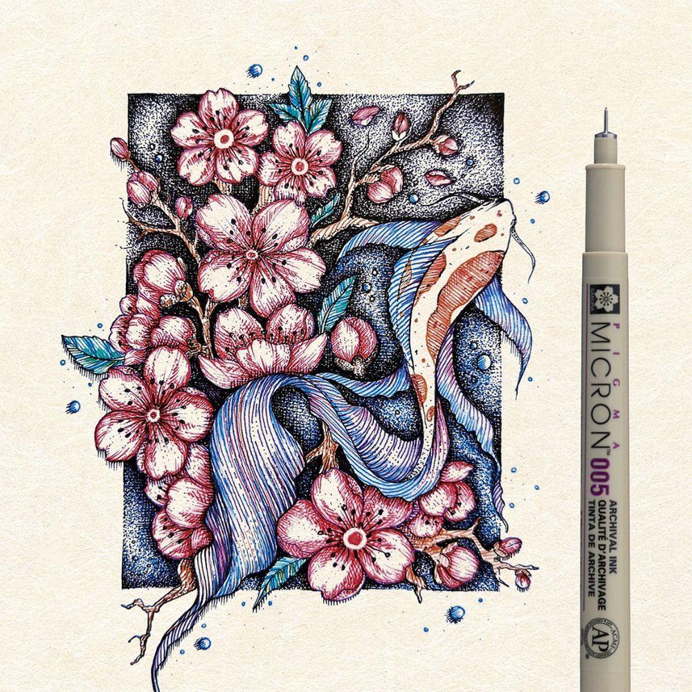 Set de Tiralínea Pigma Micron Sakura 0,05 6 Colores-2