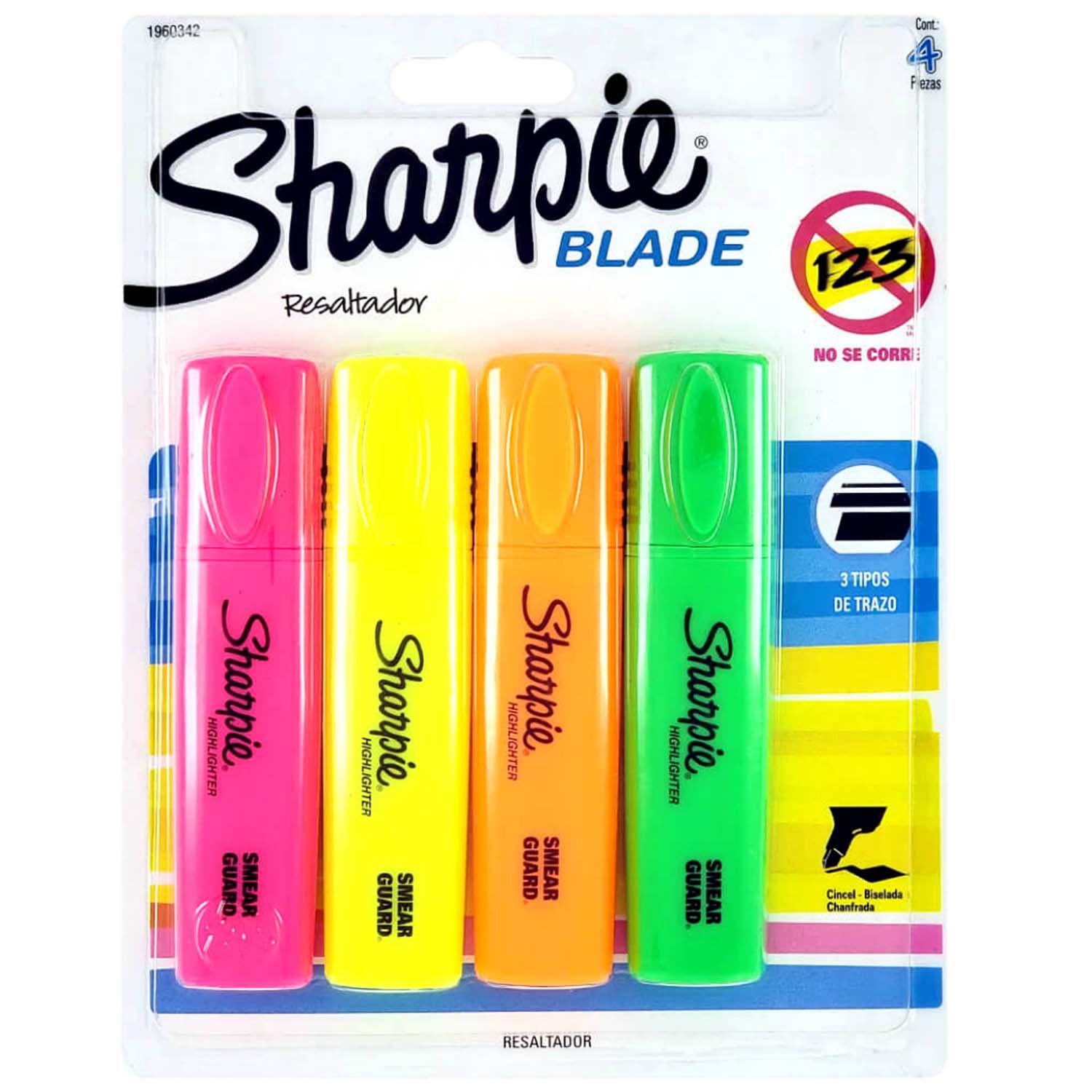 Set Destacadores Sharpie Blade 4 Colores-0