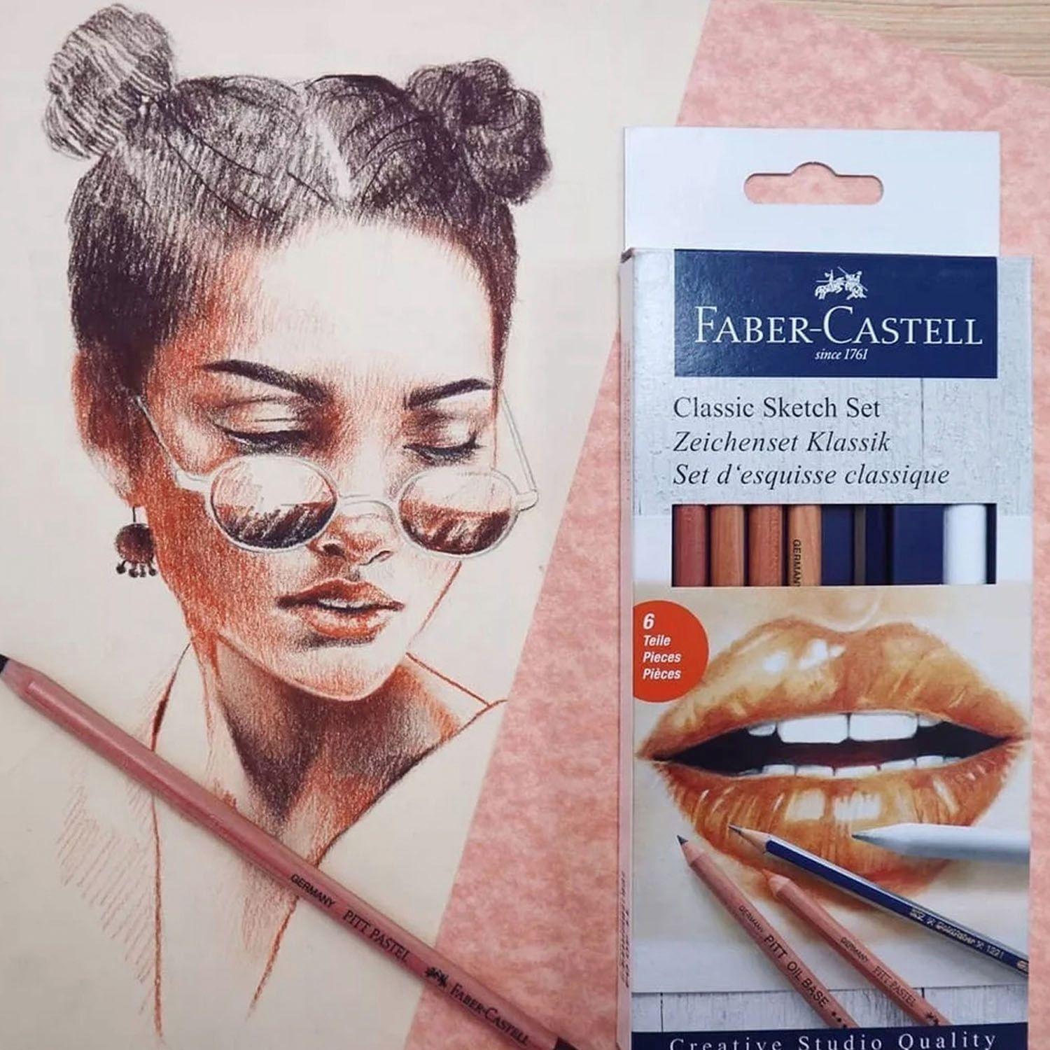 Set de Dibujo Clásico Faber-Castell Goldfaber 6 piezas-2