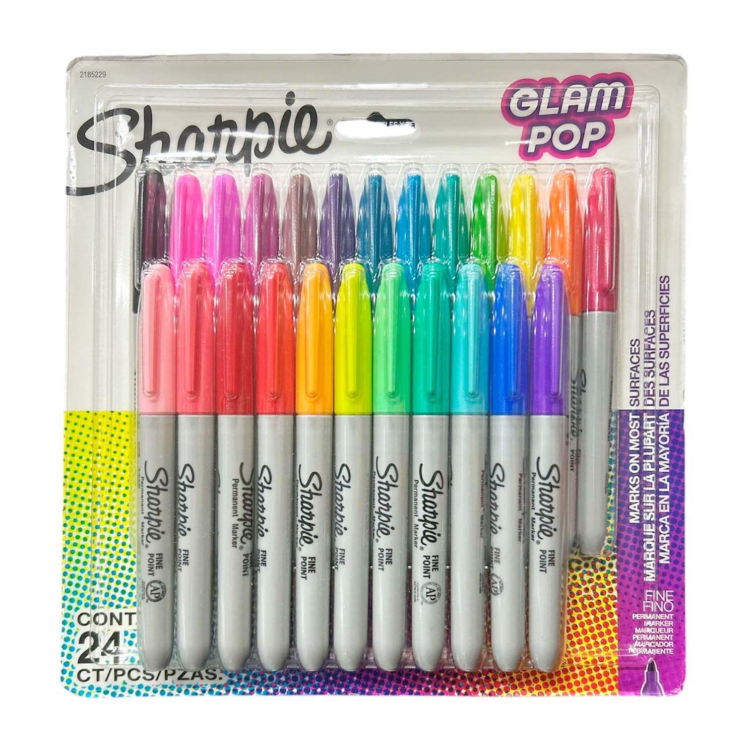 Marcadores Permanentes Sharpie Glam Pop Set 24 Colores-0