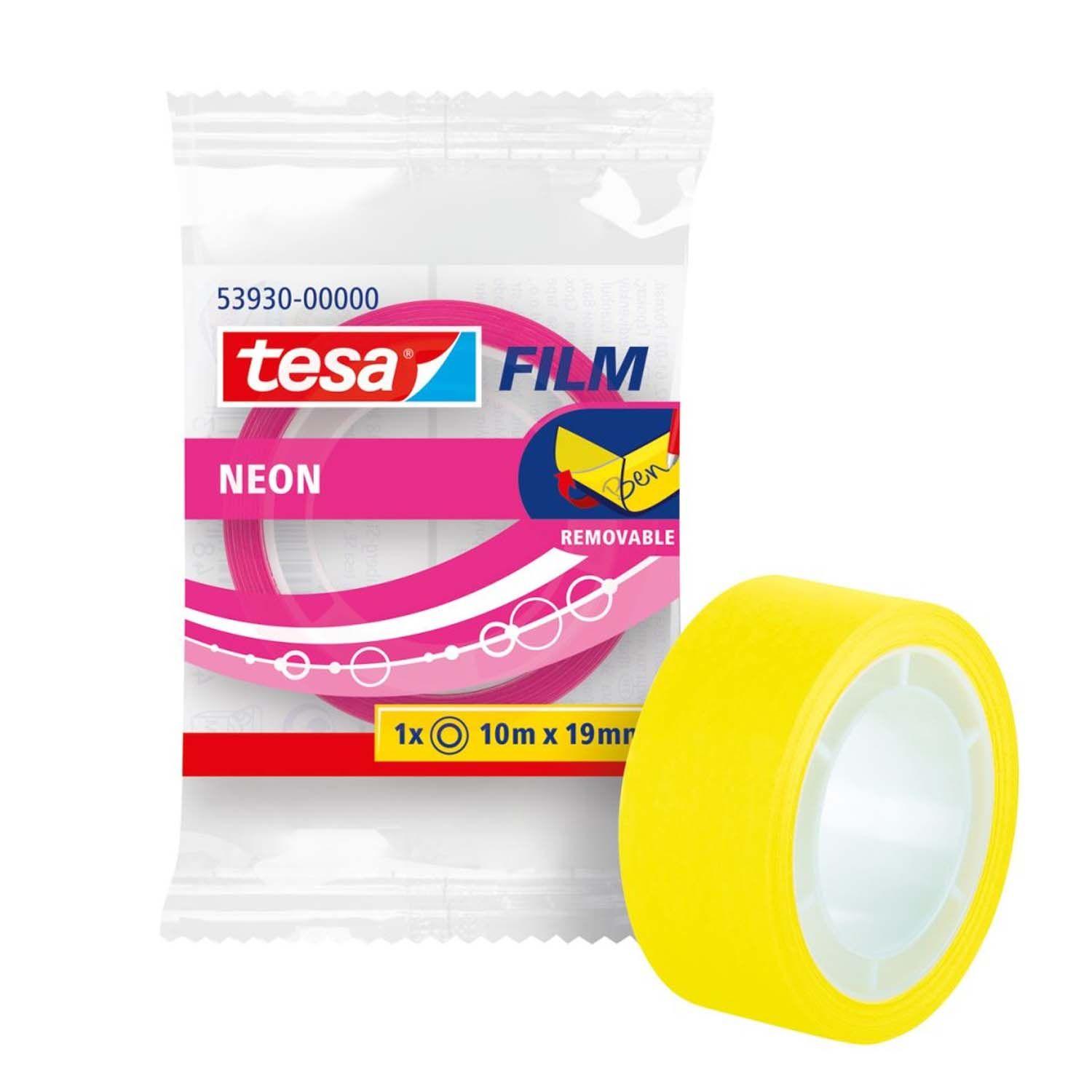 Cinta Adhesiva Neón Tesa 19mm x 10mts Color Surtido-0