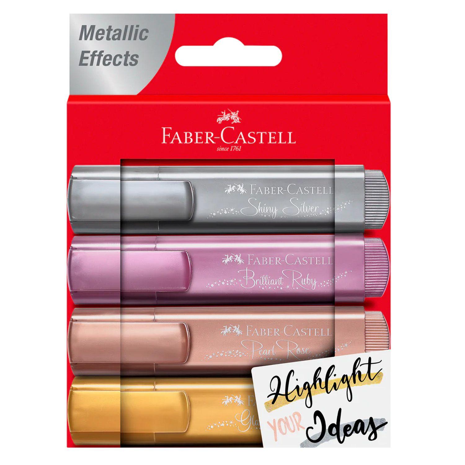Destacador Faber-Castell TL 46 Metálico (4 Colores)-0