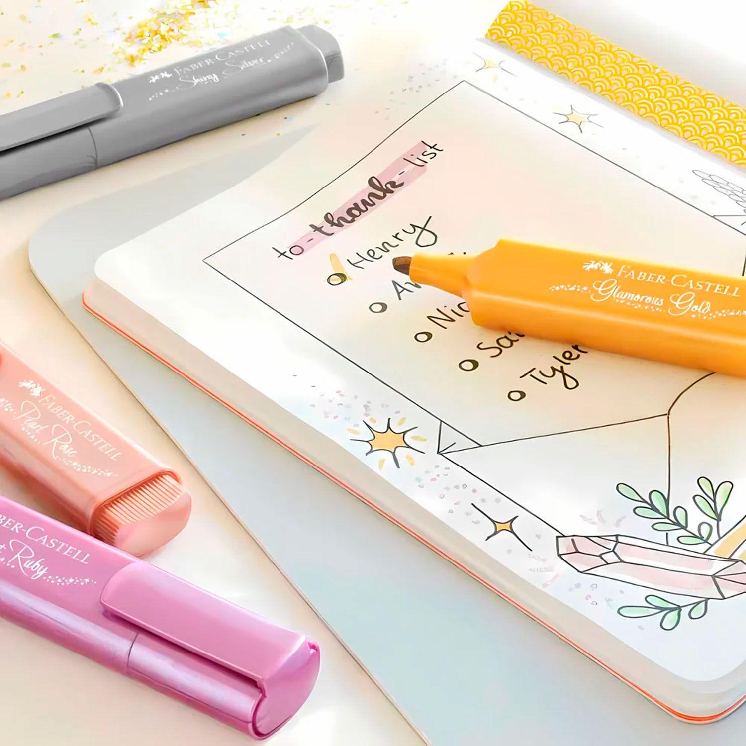 Destacador Faber-Castell TL 46 Metálico (4 Colores)-3