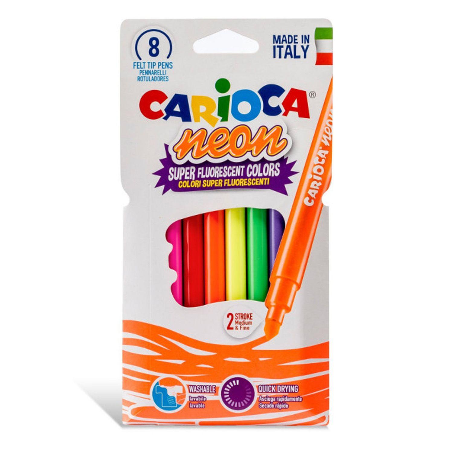 Plumones Carioca Neón (8 Colores)-0
