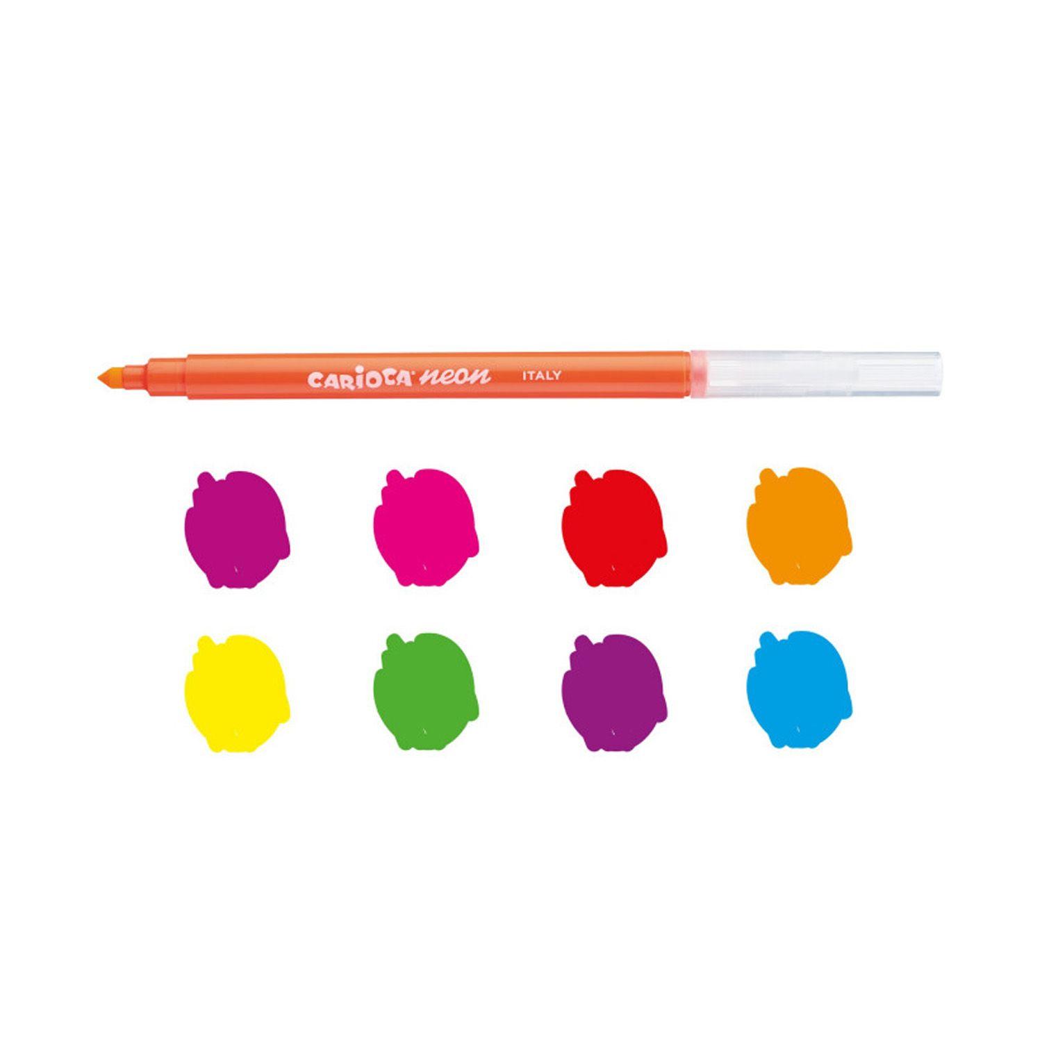 Plumones Carioca Neón (8 Colores)-1