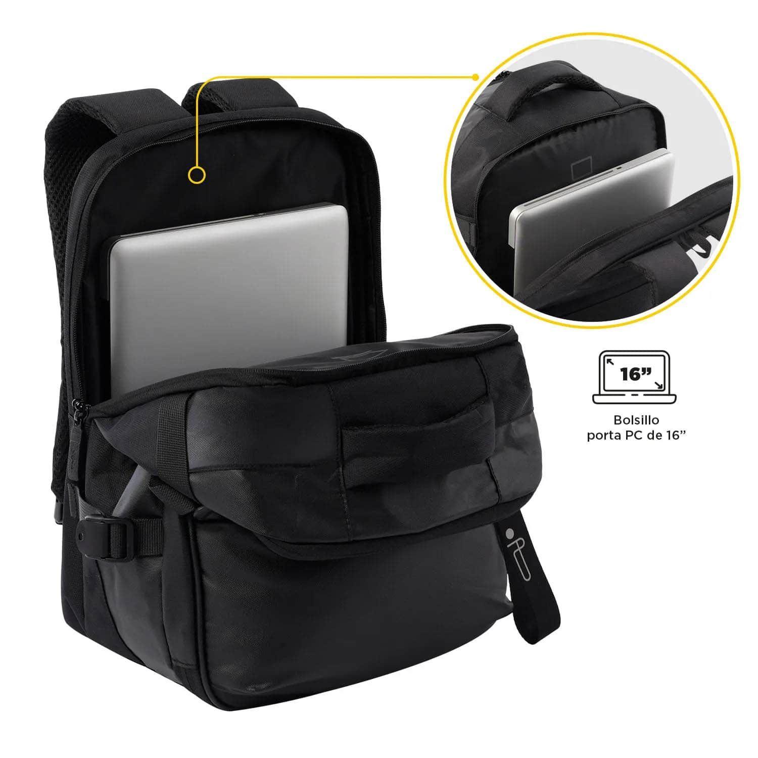 Mochila de Viaje Totto Mediana Trip Negra-3