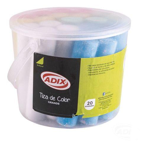 Balde De Tiza Grande 5 Colores (20 Tizas)-1