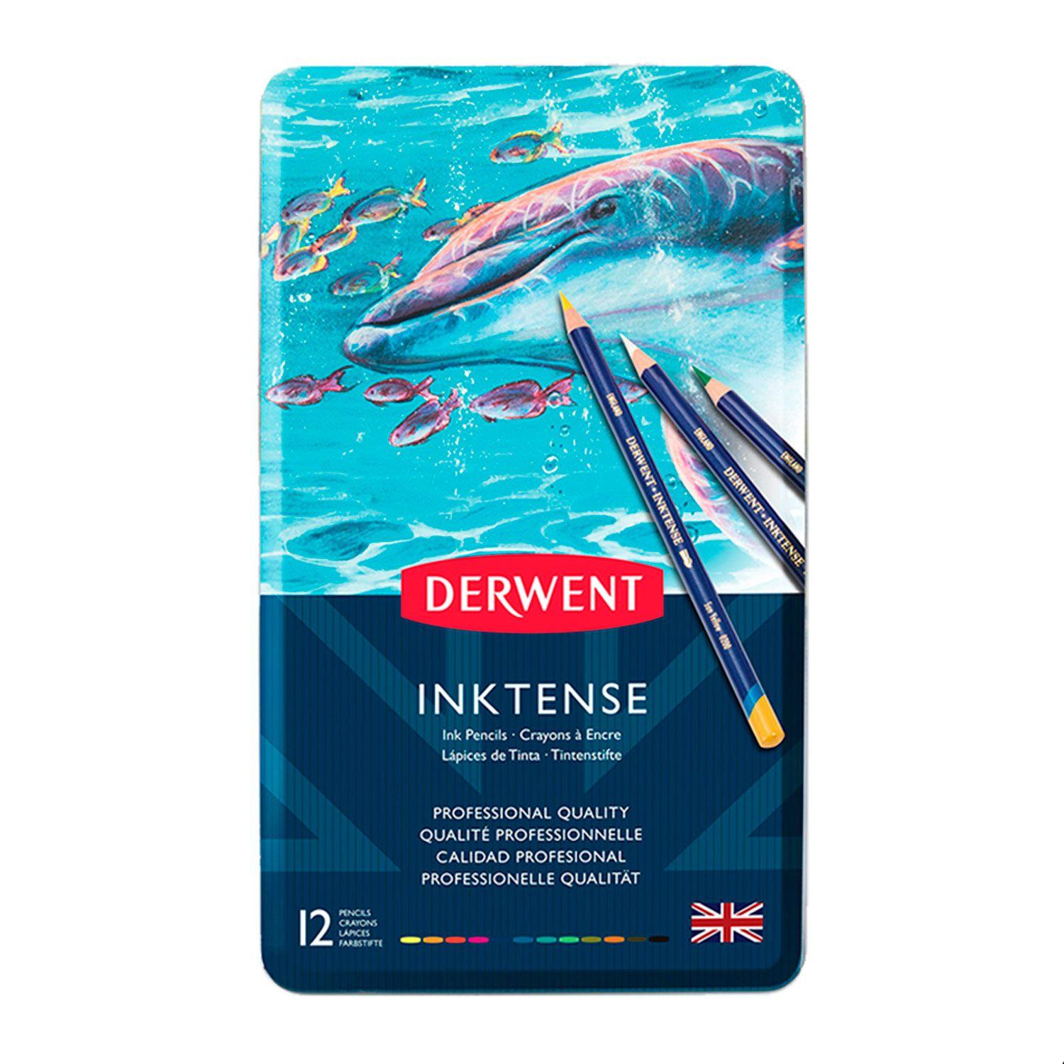 Lápices Acuarelables Derwent Inktense (12 colores)-1