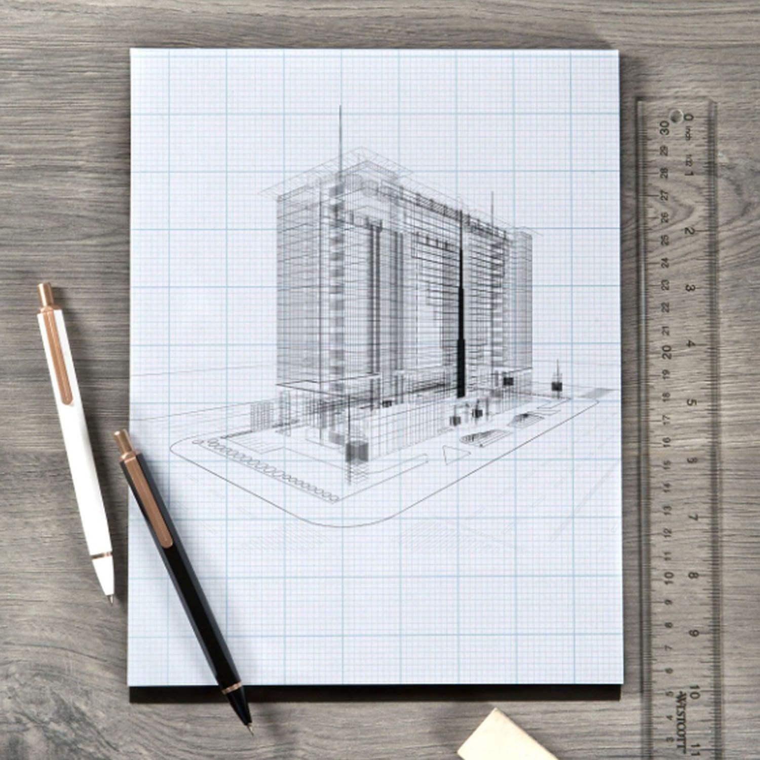 Block Bienfang Papel Cuadriculado 21.6x27.9cm 50hj 75gr-3