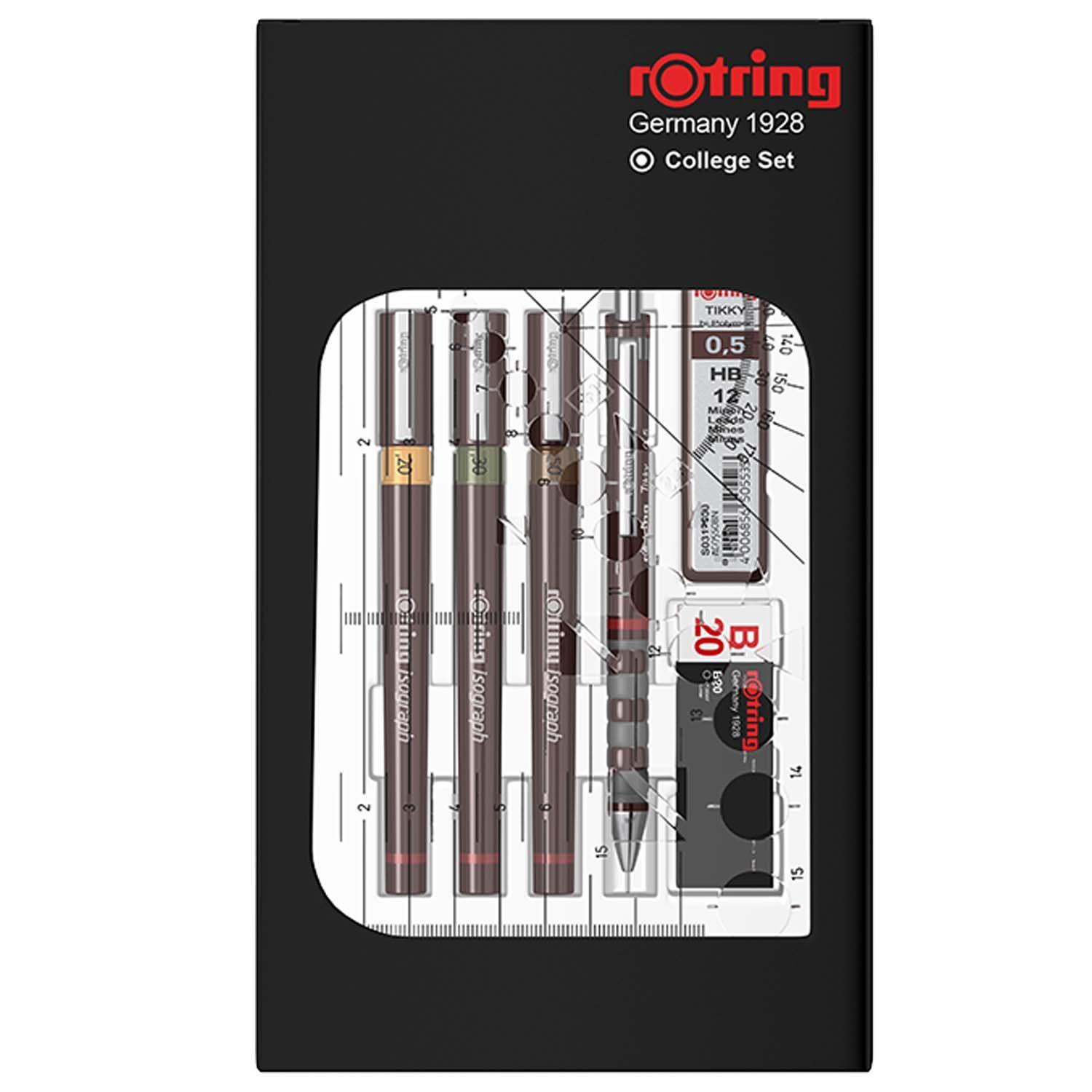 Set de Tiralíneas Isograph Rotring College (0.2-0.3- 0.5mm)-0