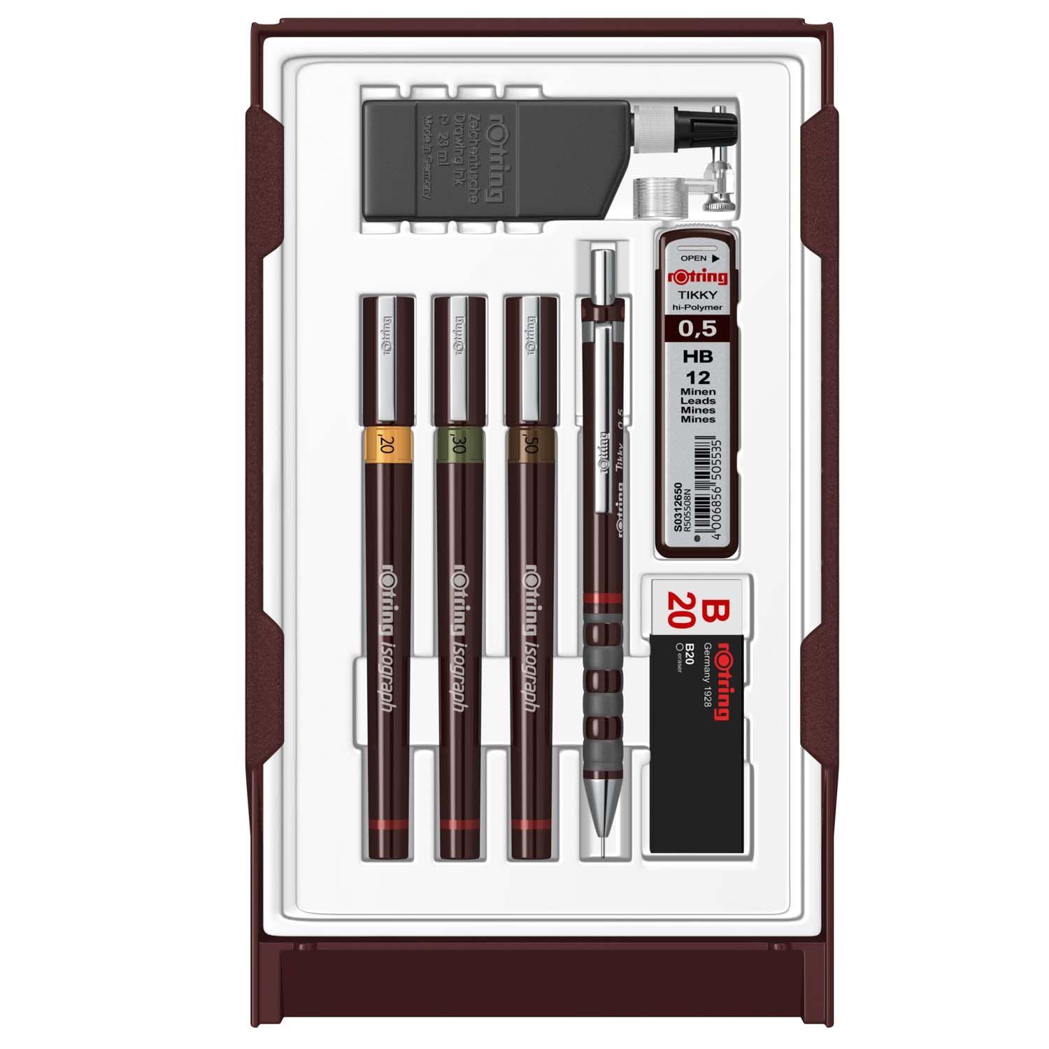 Set de Tiralíneas Isograph Rotring College (0.2-0.3- 0.5mm)-2
