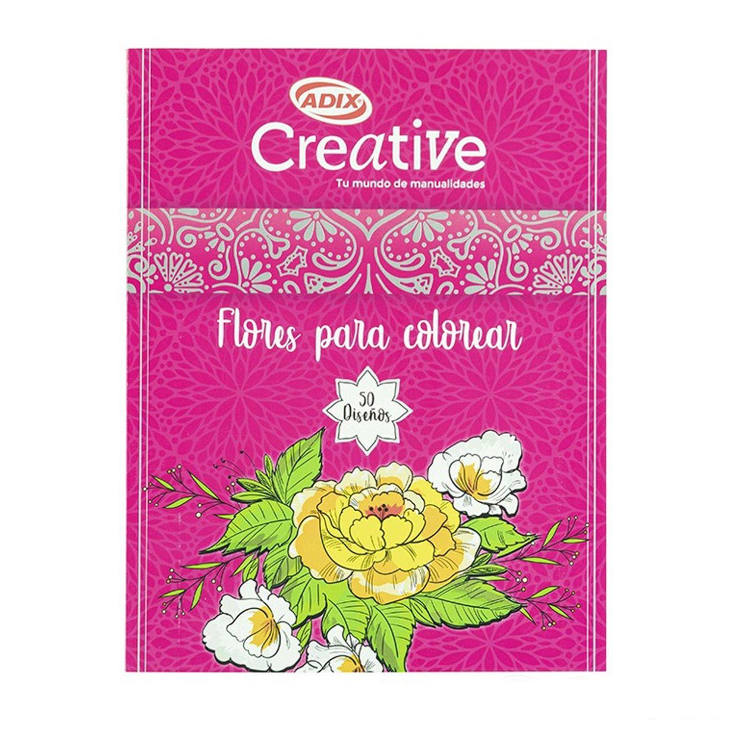 Libro de Flores Adix para Colorear-0