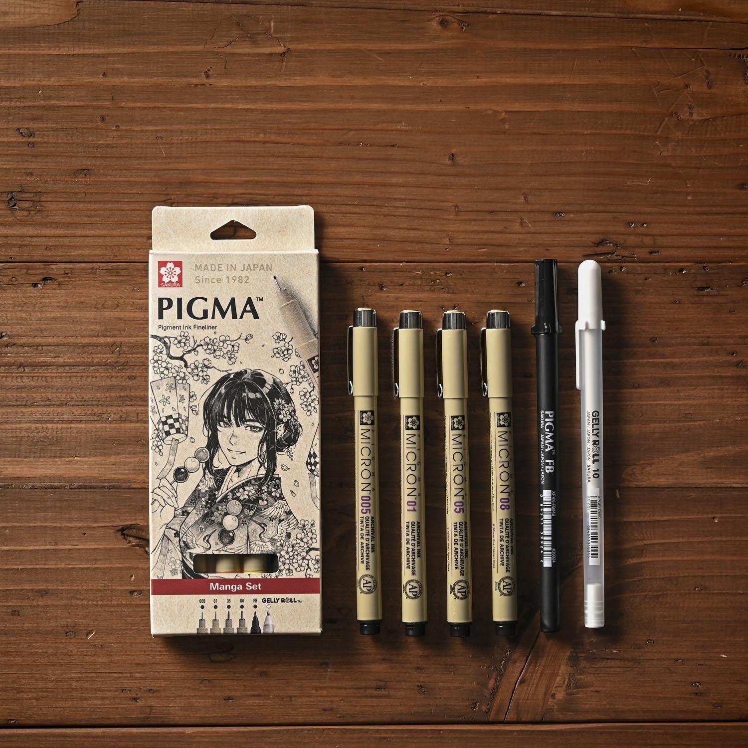 Set De Tiralínea Pigma Micron Sakura 6 Grises Frios-1