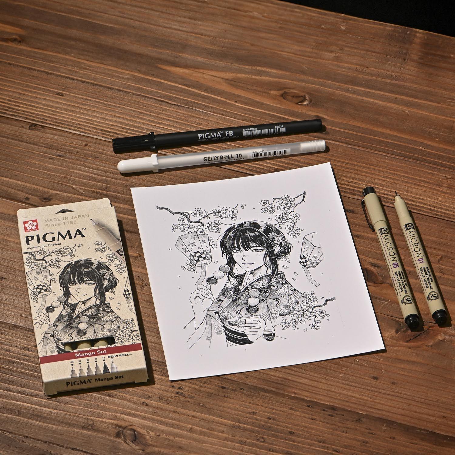 Set De Tiralínea Pigma Micron Sakura 6 Grises Frios-2