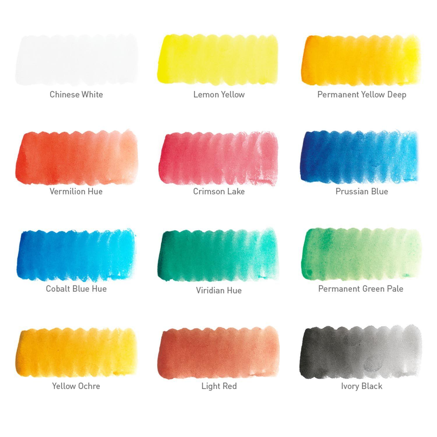 Sakura Koi Acuarela + Waterbrush  12 Colores-2