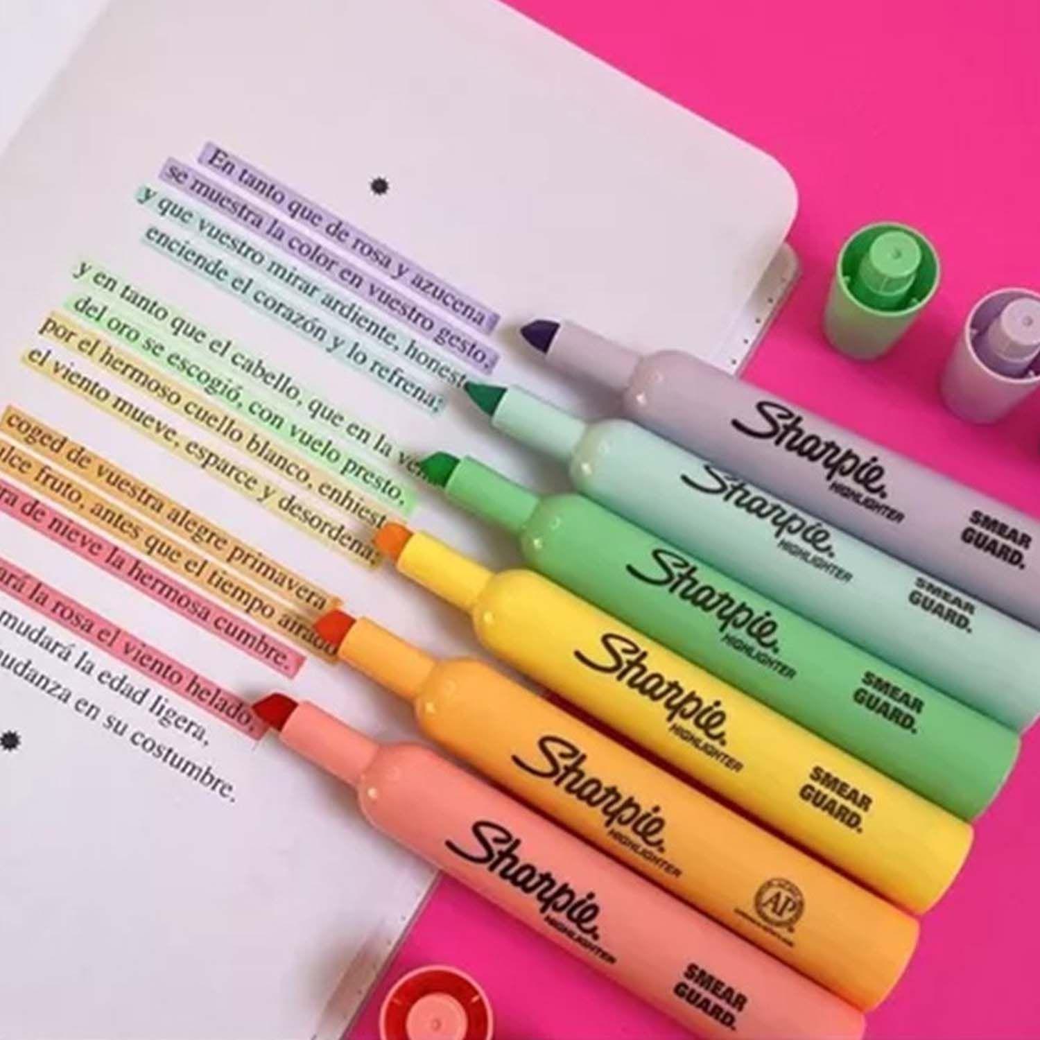 Set Destacadores Sharpie Tank 6 Colores Pastel-2