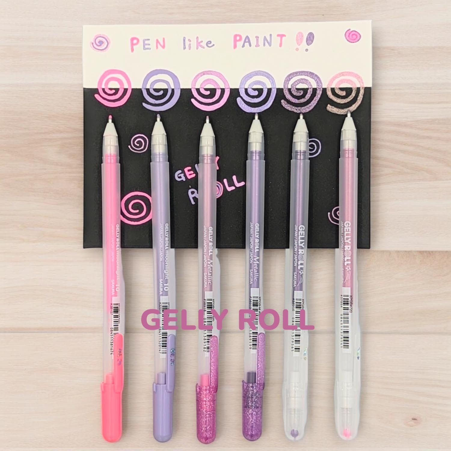 Lapiz Gel Gelly Roll Sakura Rosado y Morados-2