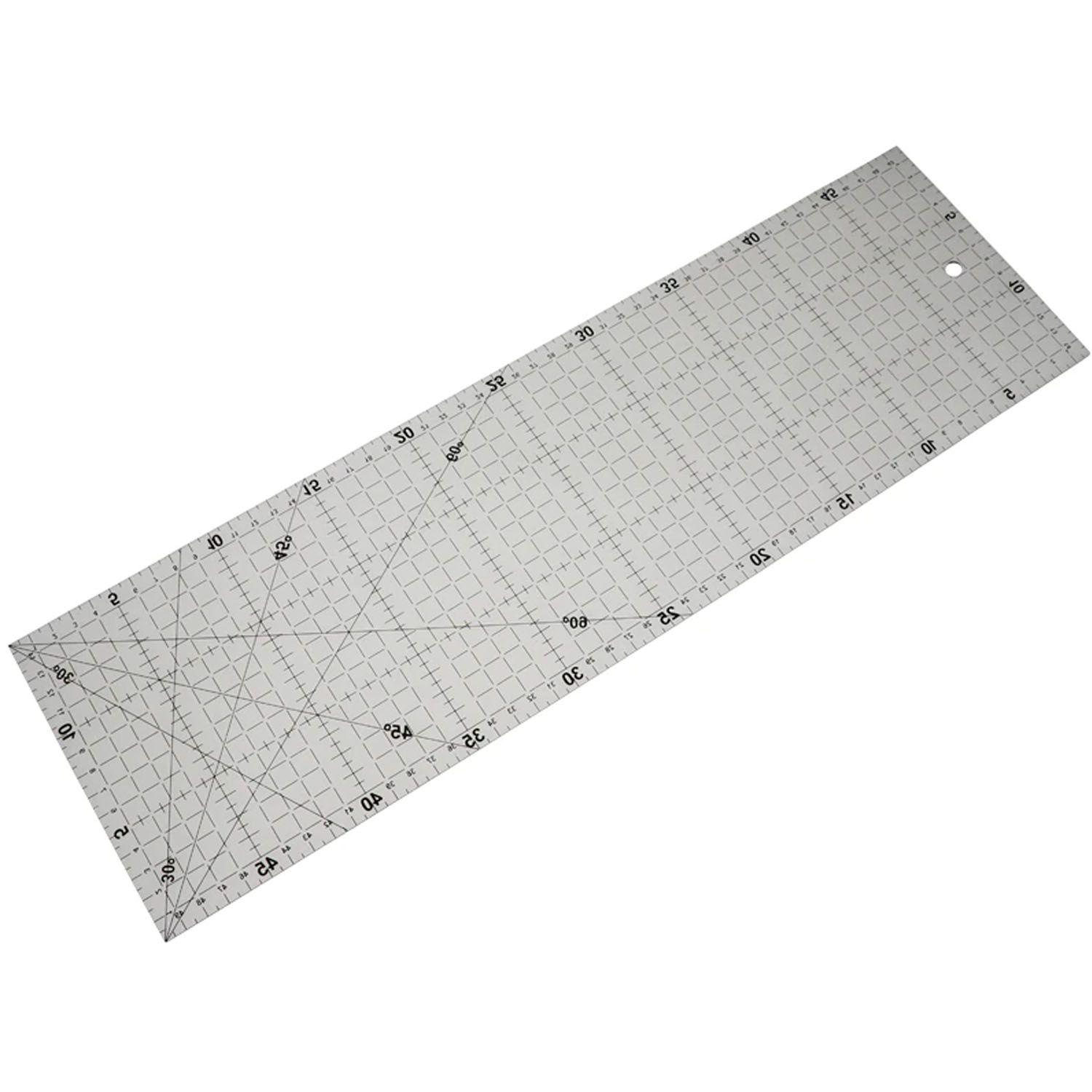 Regla Patchwork Quilting 60x15cm Con Ángulos 30-45-60 Grados-0