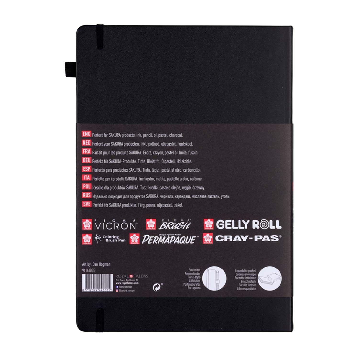 Croquera Sakura 80hj 140gr  Negro 21x30cm A4-1