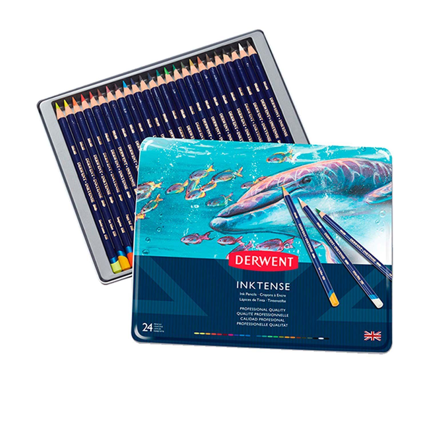Lápices Acuarelables Derwent Inktense (24 colores)-0