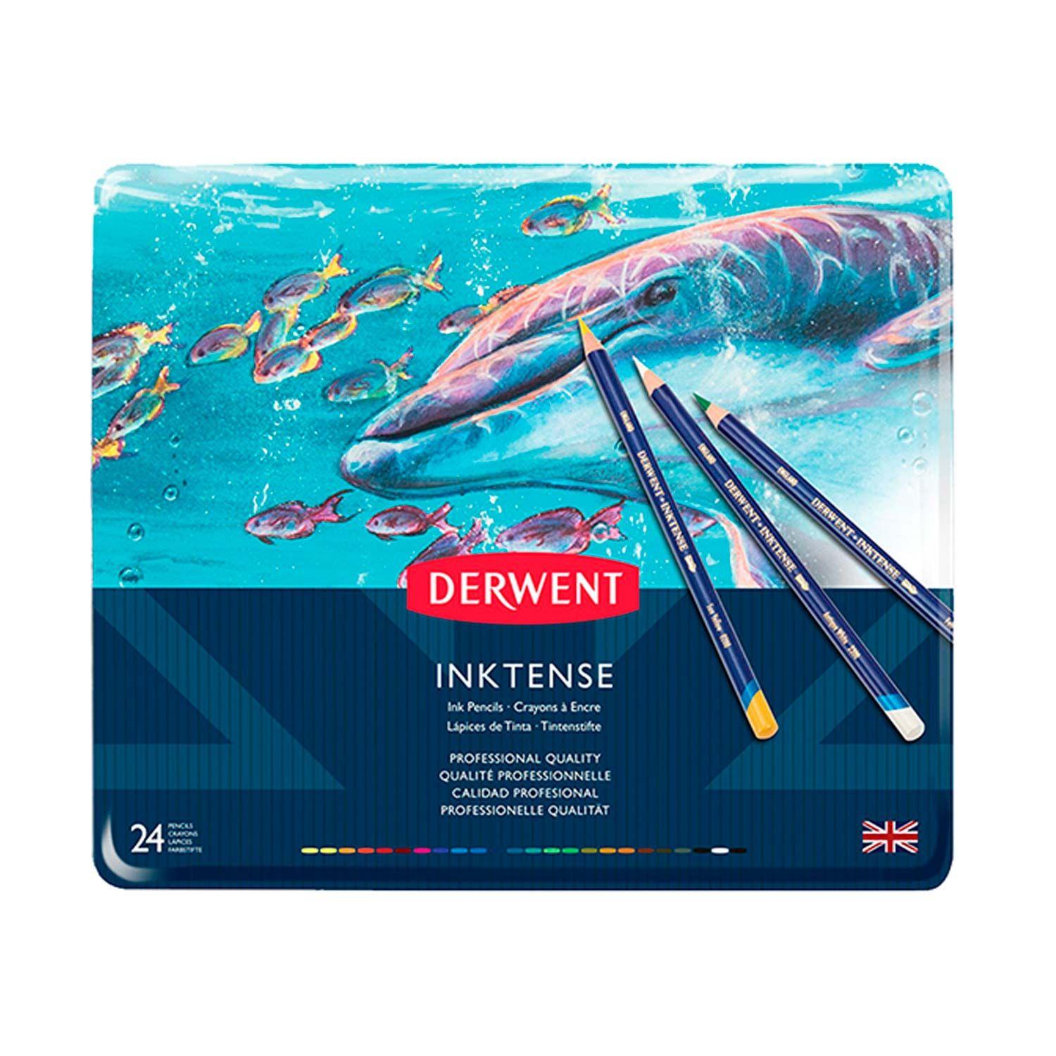 Lápices Acuarelables Derwent Inktense (24 colores)-1