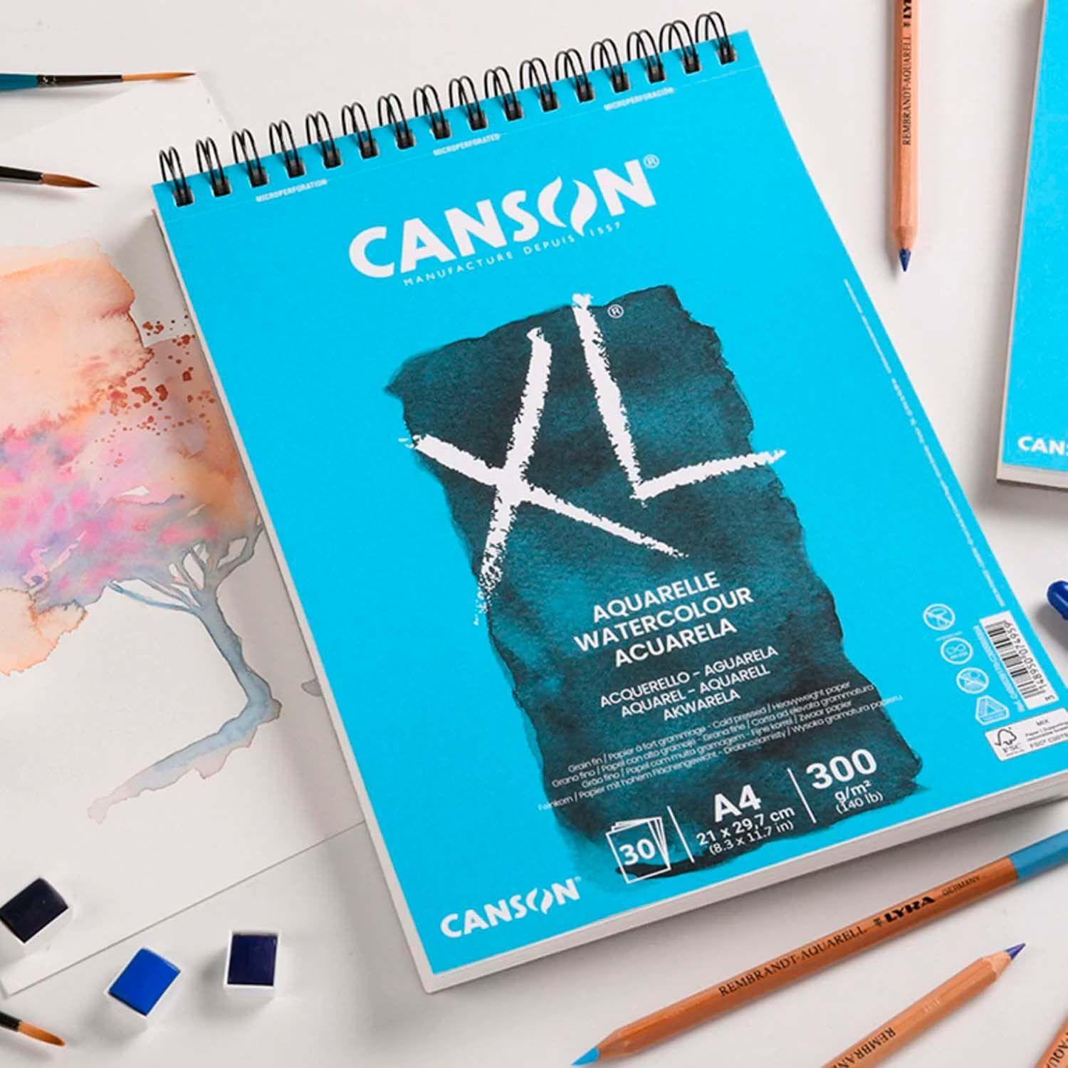 Croquera Canson XL Aquarelle 300gr 30 hjs A4 (21x29.7cm)-2