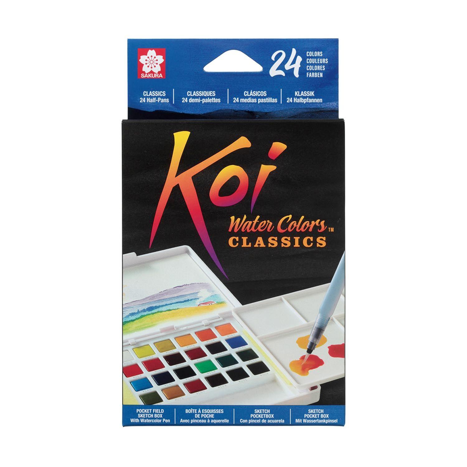 Sakura Koi Acuarela + Waterbrush  24 Colores-0