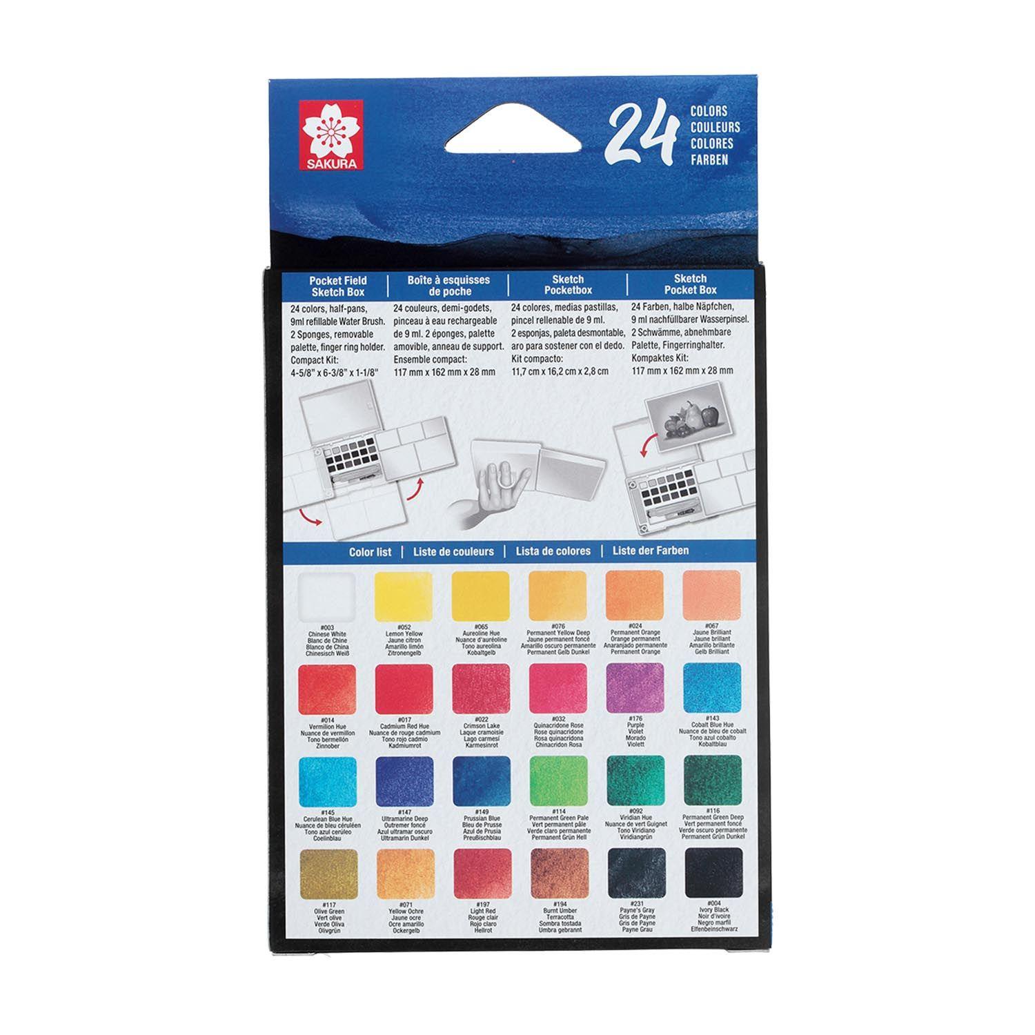 Sakura Koi Acuarela + Waterbrush  24 Colores-3