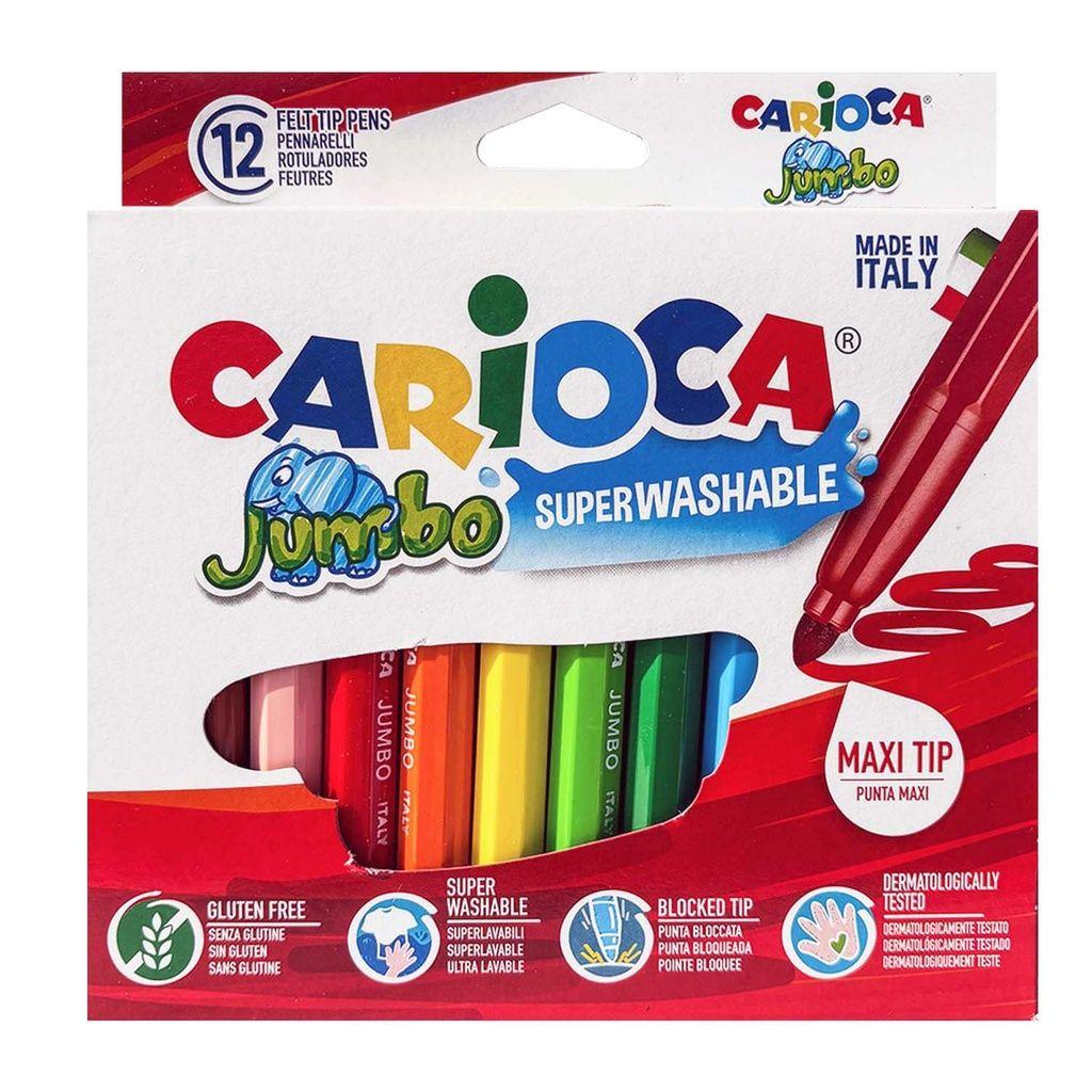 Plumones Jumbo Carioca 12 Colores-0