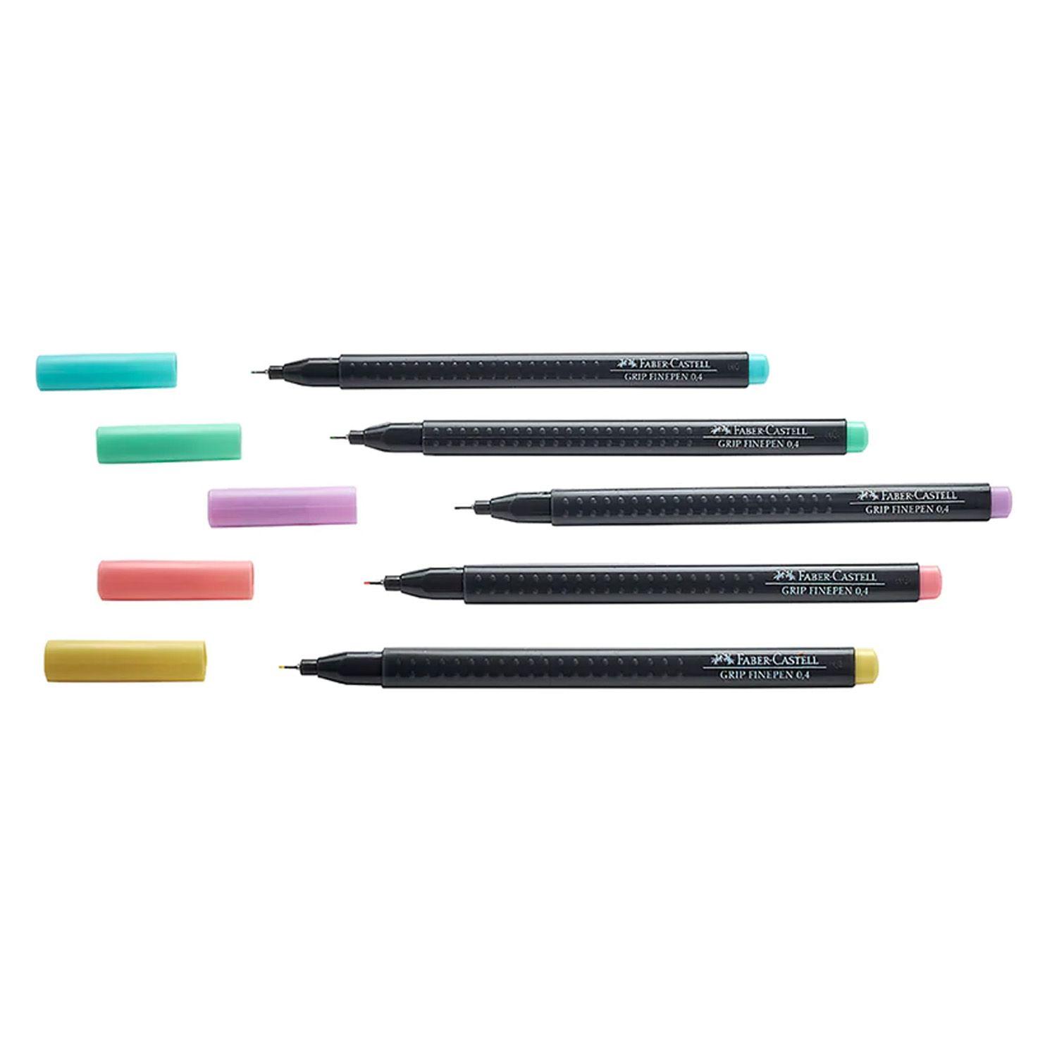 Marcador Faber-Castell Grip Finepen Pastel 5 Colores-1