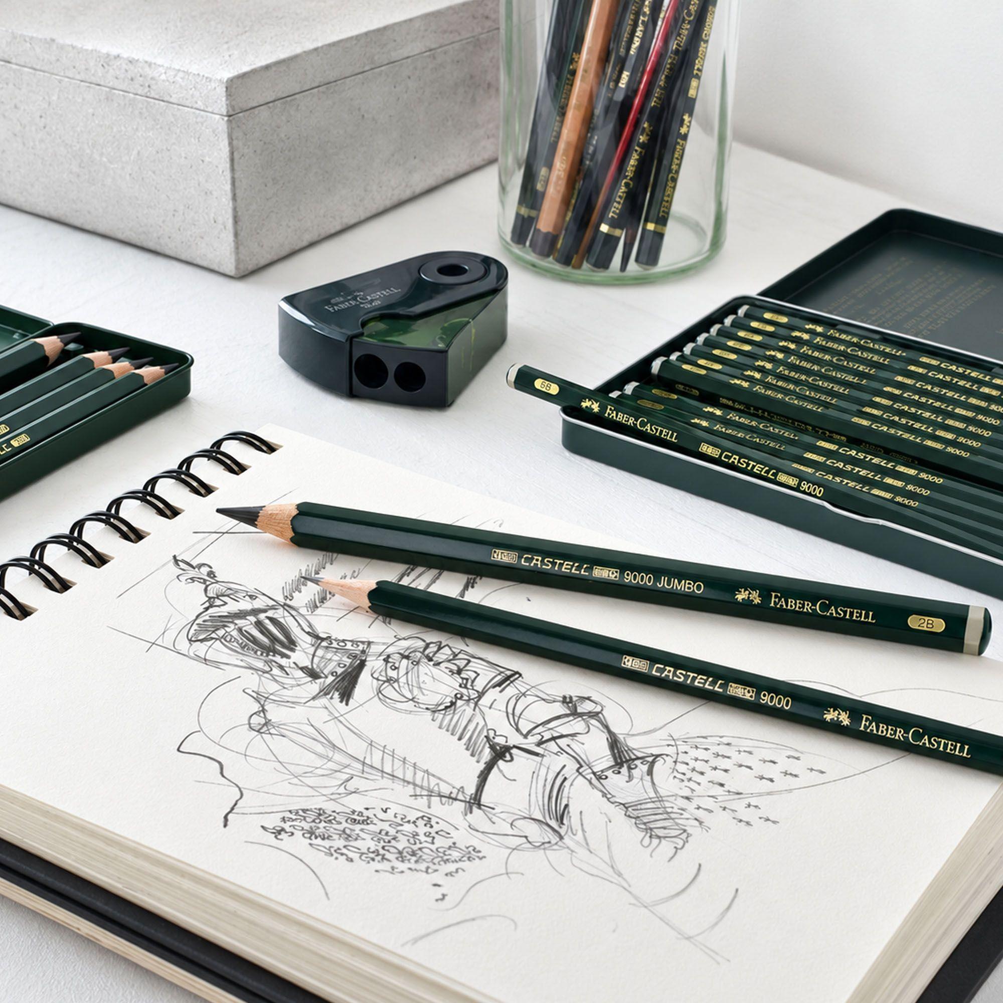 Lápices Grafito Faber-Castell 9000 (8B-2H) 12 ud-2