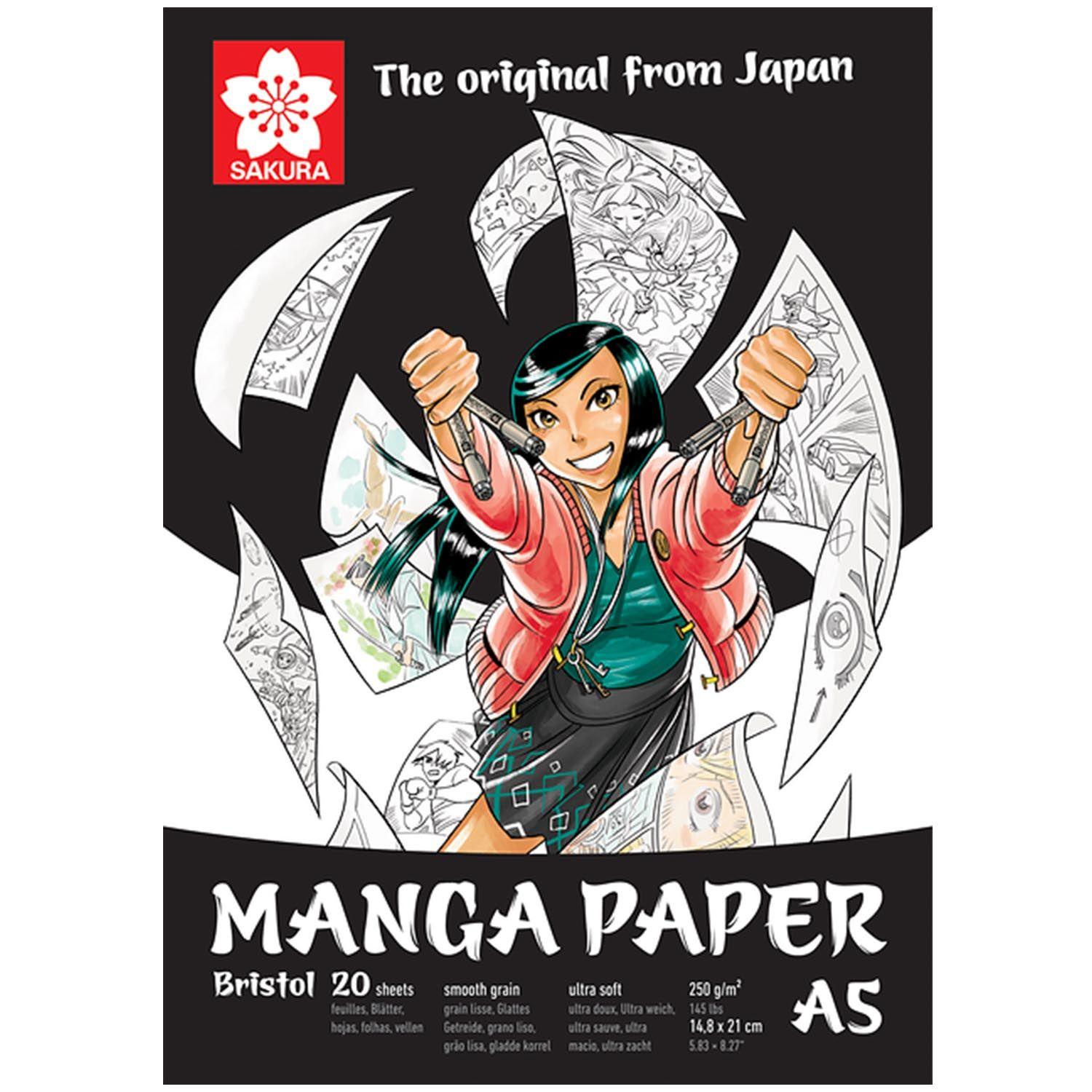Block De Papel Manga - Sakura (250gr - 20hj)  A5(14.8x21cm)-2