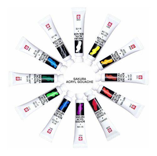 Set De 12 Acrílicos Gouache Tubos 12ml-3