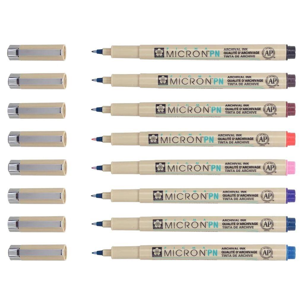 Set De Tiralínea Pigma Plastic Nib Sakura 8ud-1
