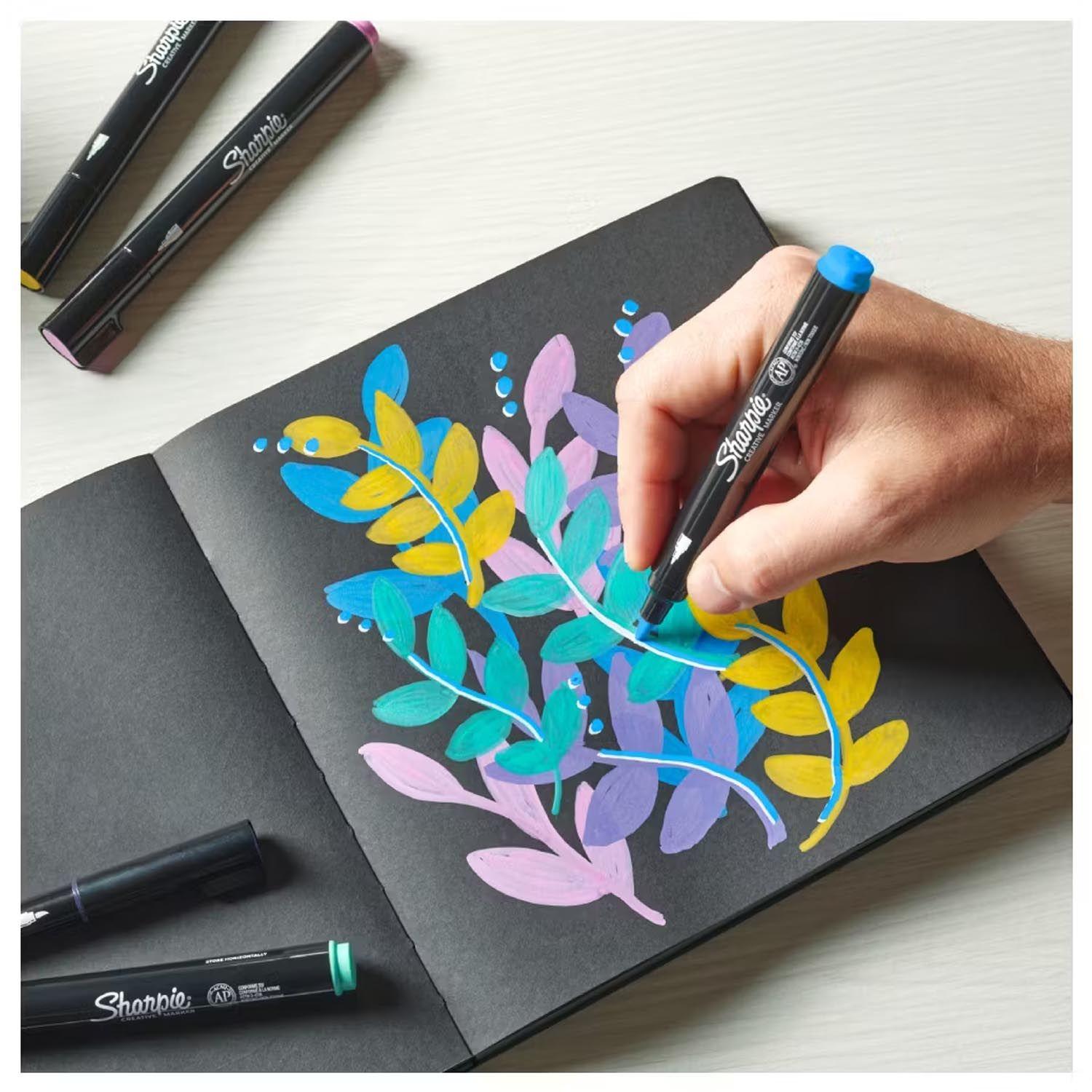 Marcador Sharpie Acrílico Punta Pincel 5 colores-1