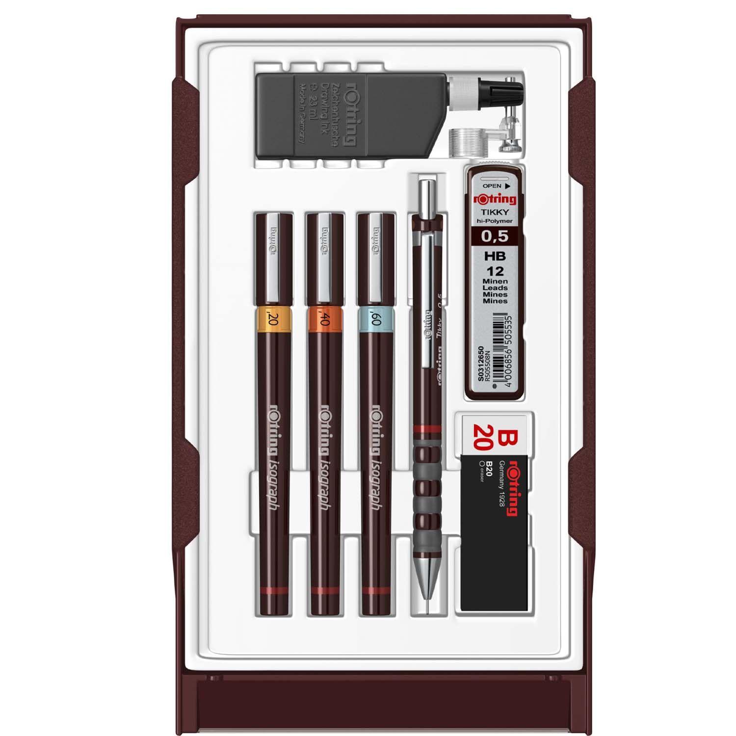 Set de Tiralíneas Isograph Rotring College (0.2-0.4-0.6 mm)-2