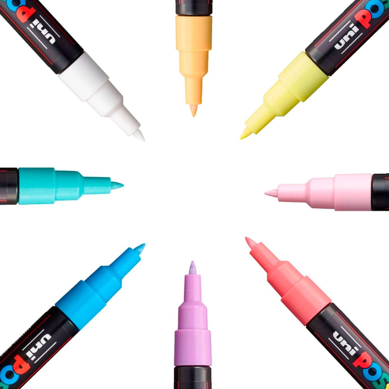 Marcador Uni Posca set 8 Colores Pastel 1M (0.7mm)-4