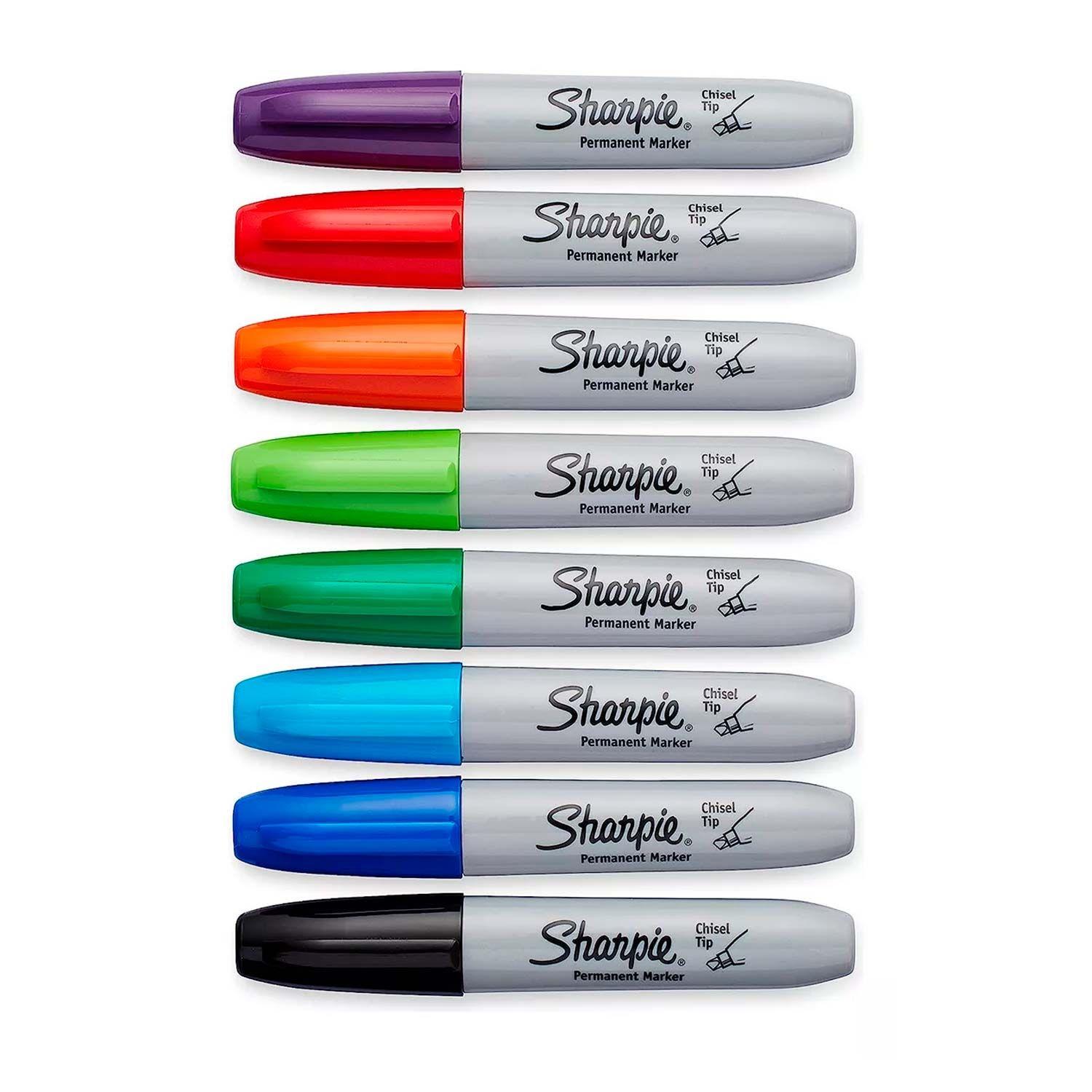 Marcador Punta Biselada Sharpie 8 Colores-1