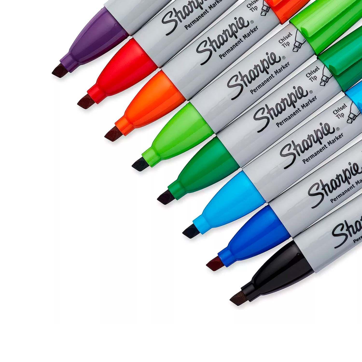 Marcador Punta Biselada Sharpie 8 Colores-2
