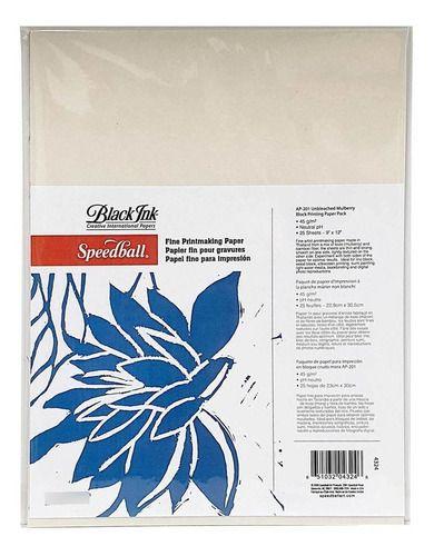 Papel Para Grabado Fibra De Bambú Y Mora 23x30cm Speedball-0