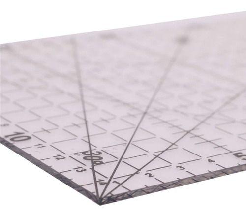 Regla Patchwork Quilting 30x15cm Con Ángulos 30-45-60 Grados-2