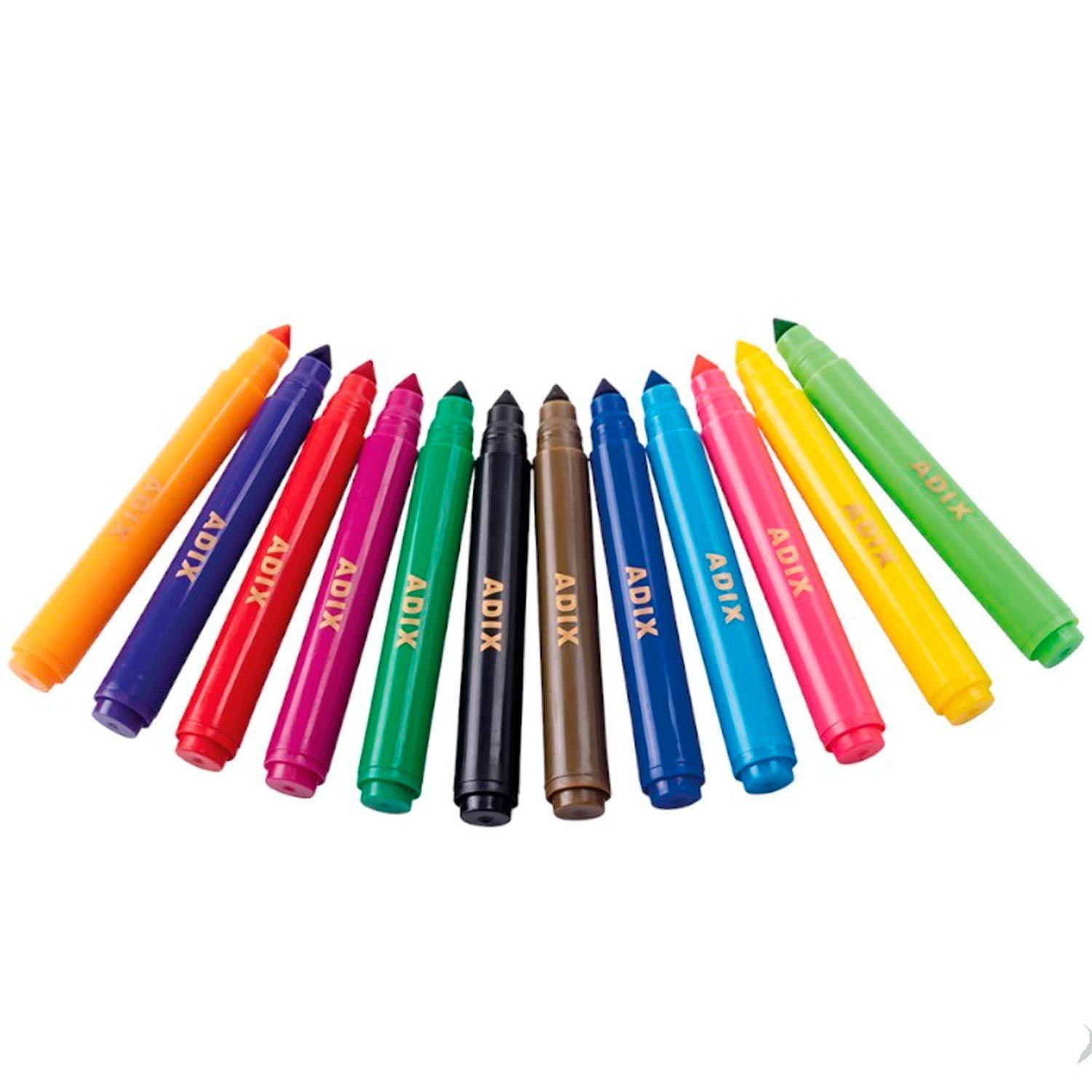 Marcador Grueso Adix 12 Colores-2