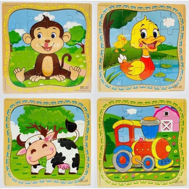 Pack 6 Puzzle Infantil Rompecabeza de 16 Piezas Cada Una-0