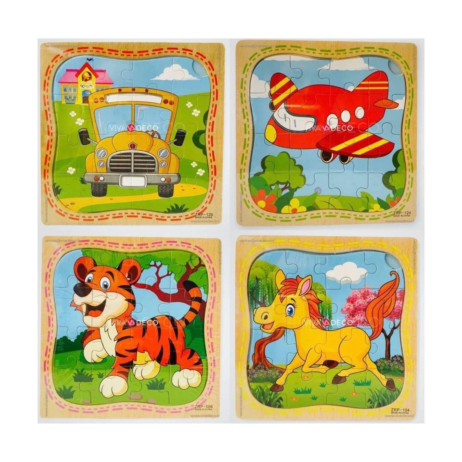Pack 6 Puzzle Infantil Rompecabeza de 16 Piezas Cada Una-3