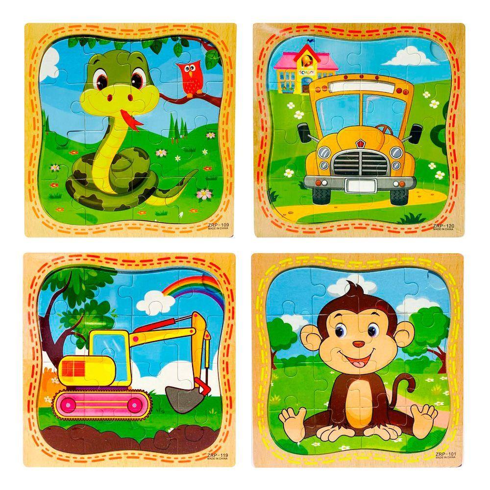 Pack 12 Puzzle Infantil Rompecabeza de 16 Piezas Cada Una-1