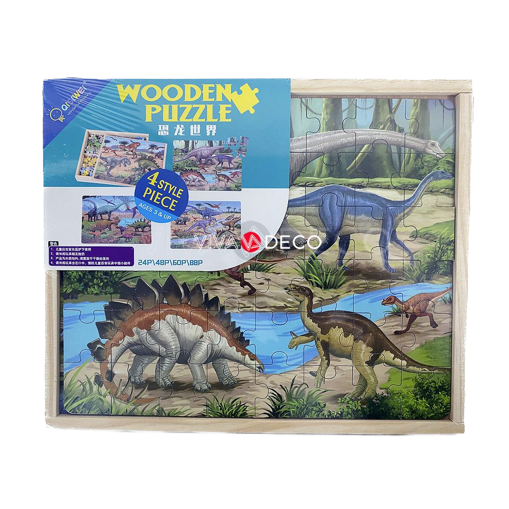 Puzzle Infantil Dinosaurios 4 en 1 Rompecabeza -0